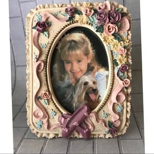 Ballerina Ceramic Floral Picture Frame 3 x 5